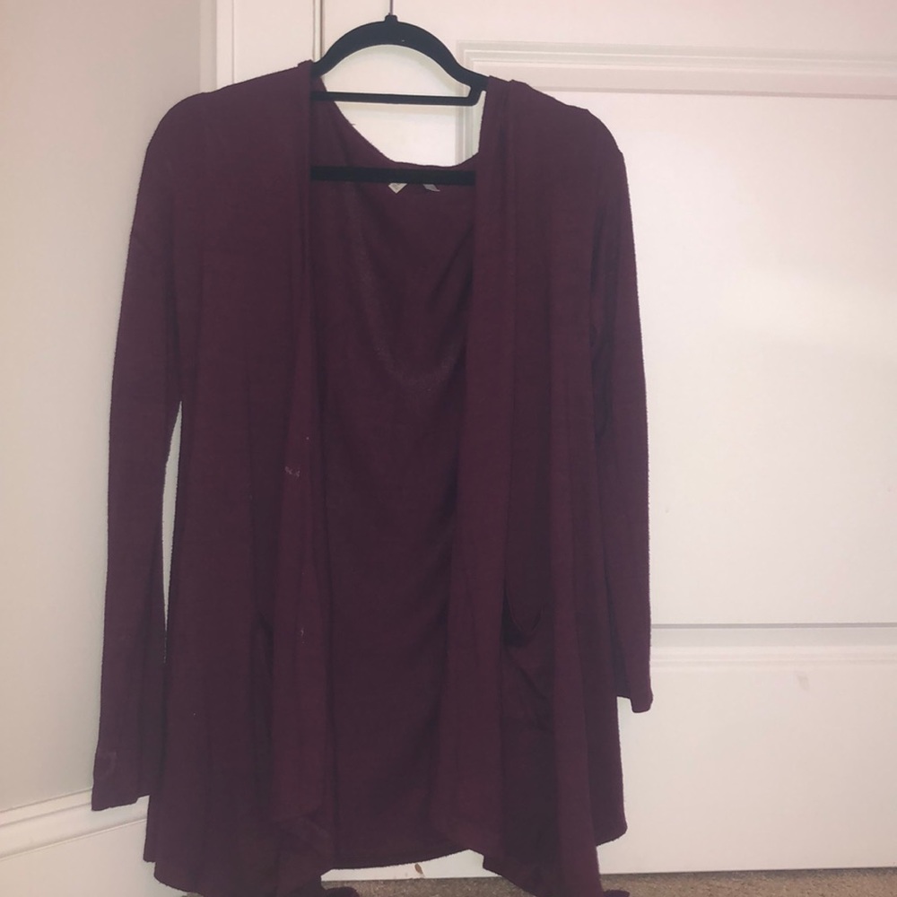 deep purple cardigan